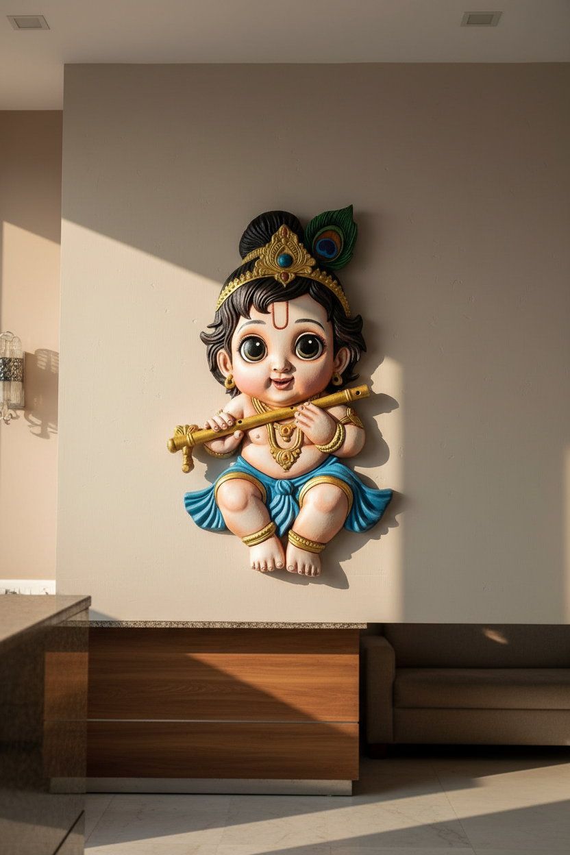 Cute Bal Krishna-Deep-Relief Edition