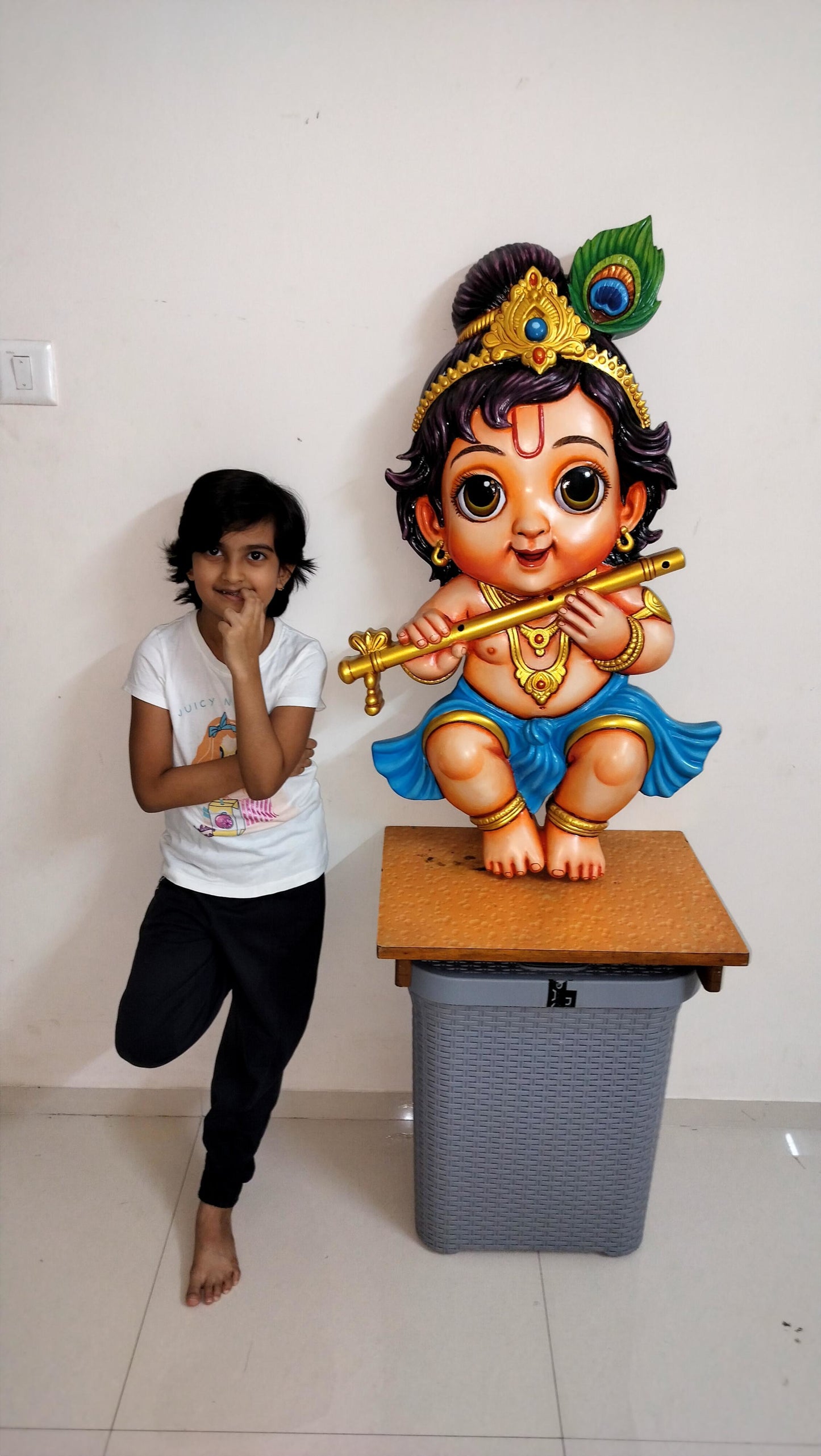 Cute Bal Krishna-Deep-Relief Edition
