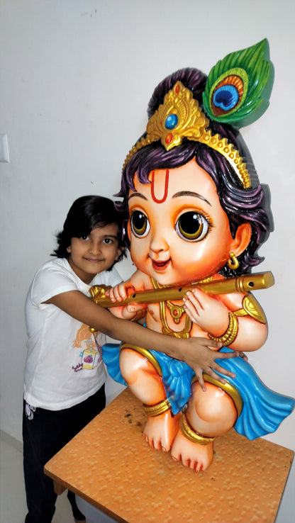 Cute Bal Krishna-Deep-Relief Edition